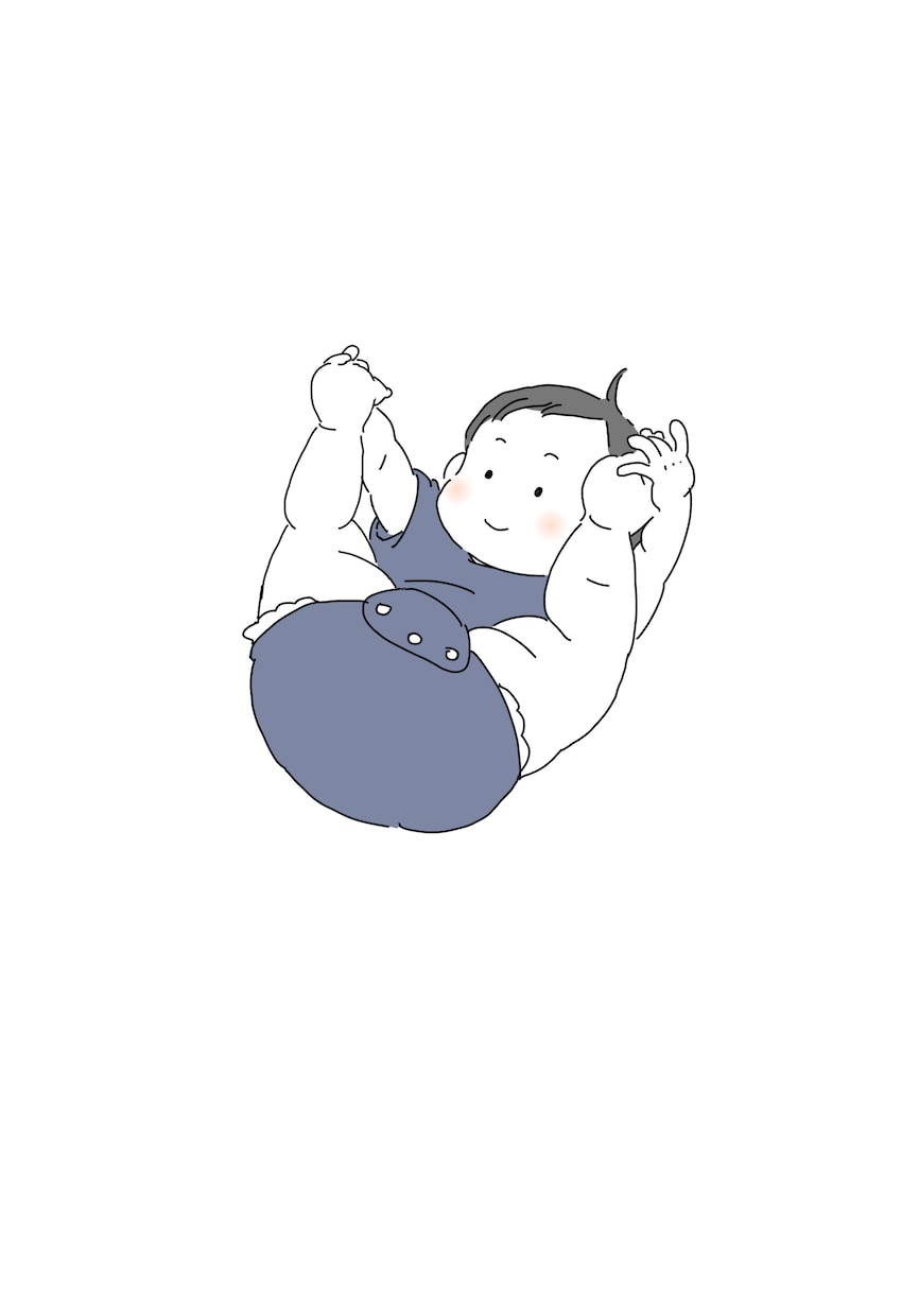 ３枚★ヨガをしてる赤ちゃんのイラスト描きます ヨガのポーズをきめる、むちむちの赤ちゃんはいかがですか？ イメージ6