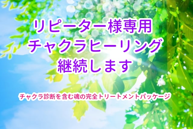 リピーター様専用⭐︎チャクラヒーリング継続します セッション2から完全トリートメントパッケージ（全11回） イメージ1