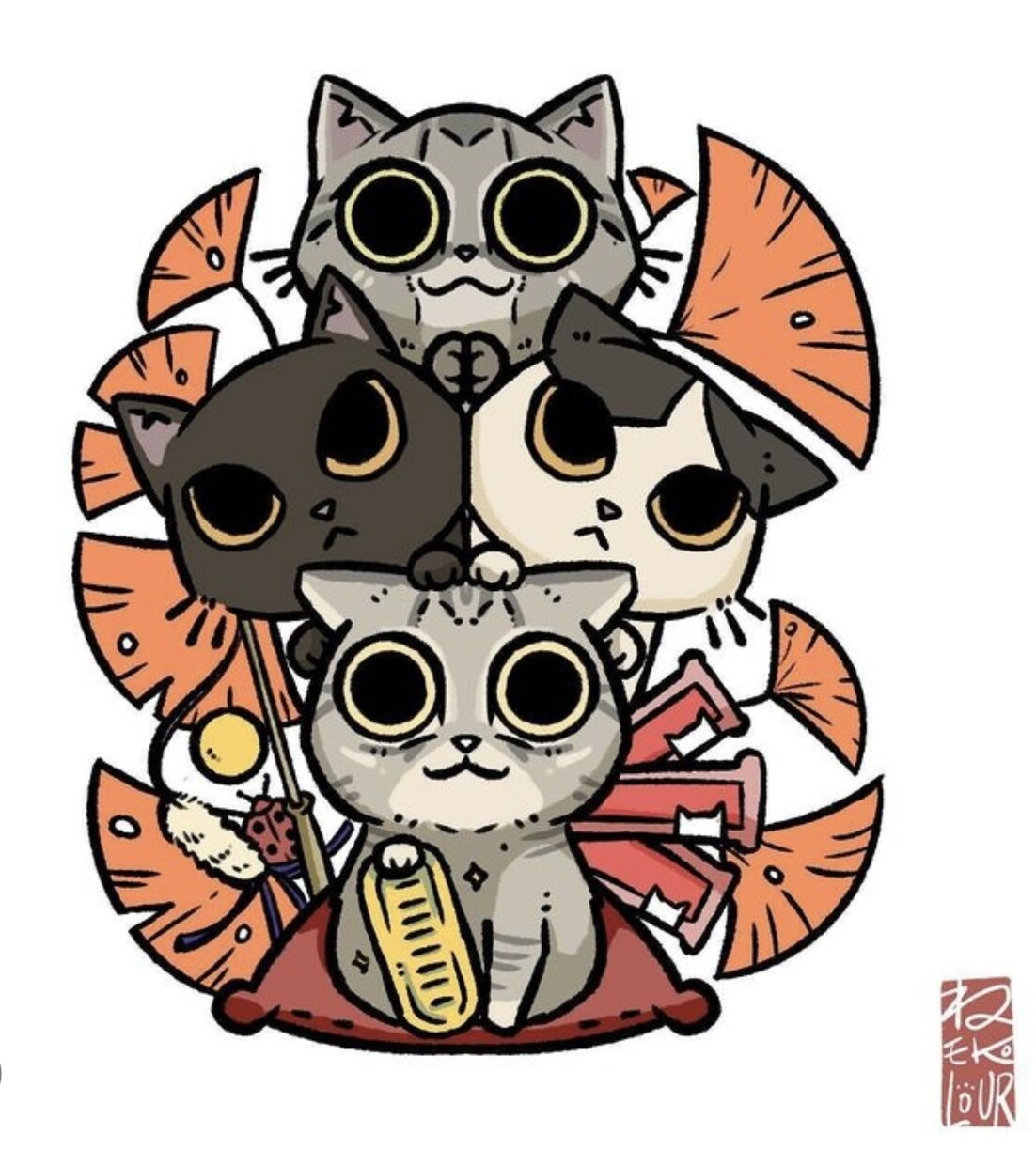 可愛いペットイラスト作成します お気に入りのモチーフを取り入れた猫ちゃん、わんちゃんイラスト イメージ4