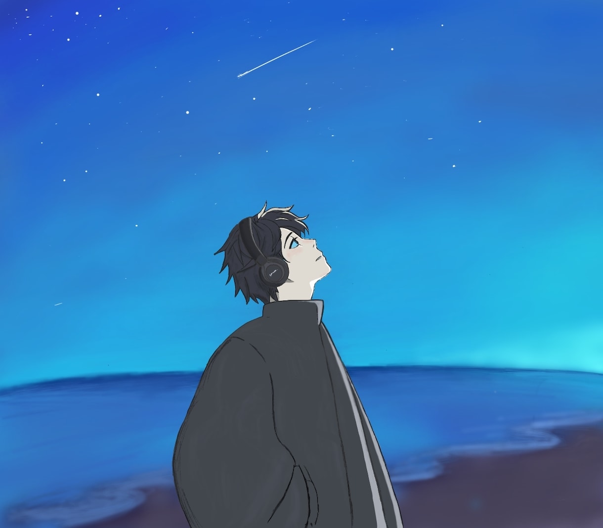 自然と人物を組み合わせたイラストを作成します 自然と人物を組み合わせた「エモい」イラストをアイコンに イメージ2