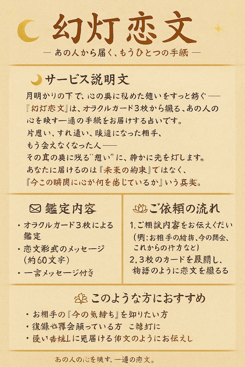 幻灯恋文 あの人から届く、もうひとつの手紙届けます あの人の心を映す、幻灯神社が見届ける、静かな愛のメッセージ。 イメージ2