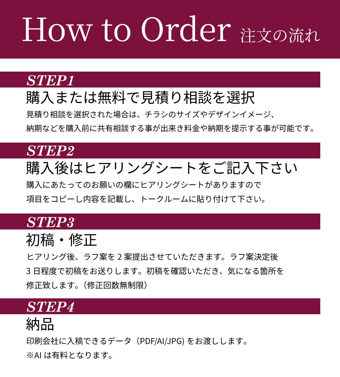 美容系のチラシ・ポスター！丁寧な対応で作成します 初めての方も丸投げOK！修正無制限で理想のチラシを形にします イメージ7
