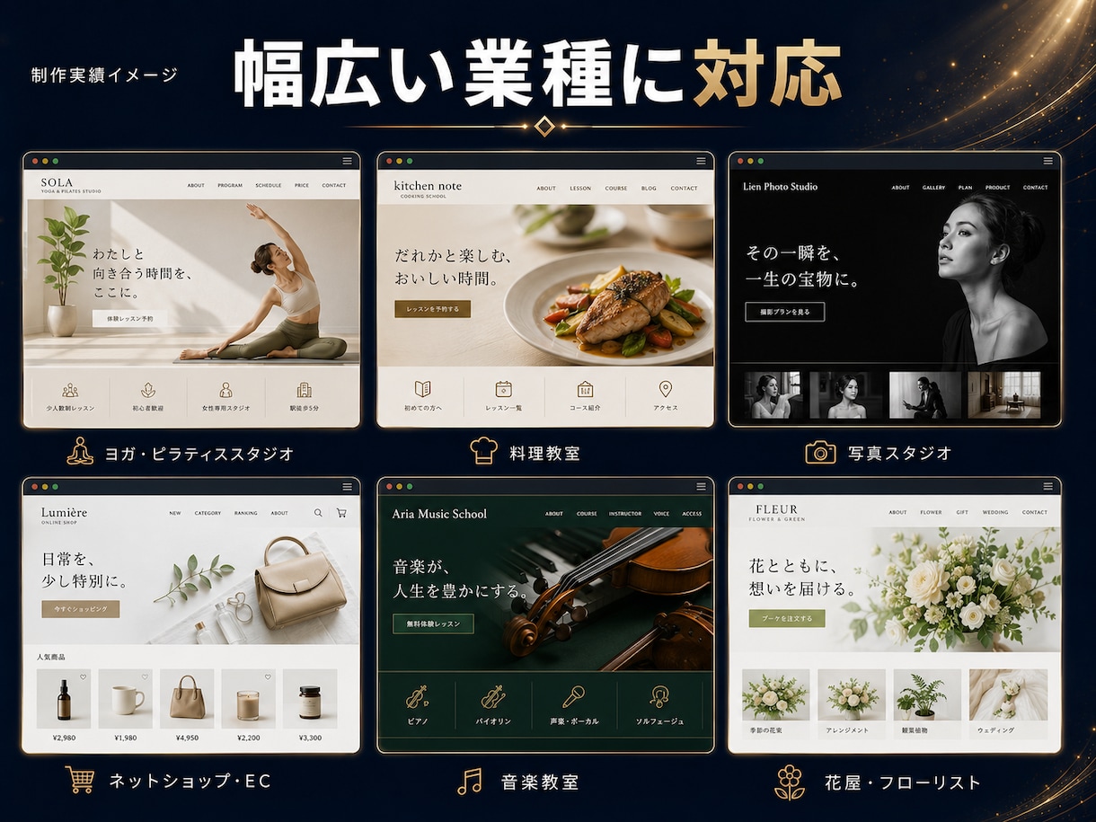 集客できるおしゃれなホームページを制作します 丸投げOK｜5ページまで・スマホ対応・修正は何回でもOK イメージ4