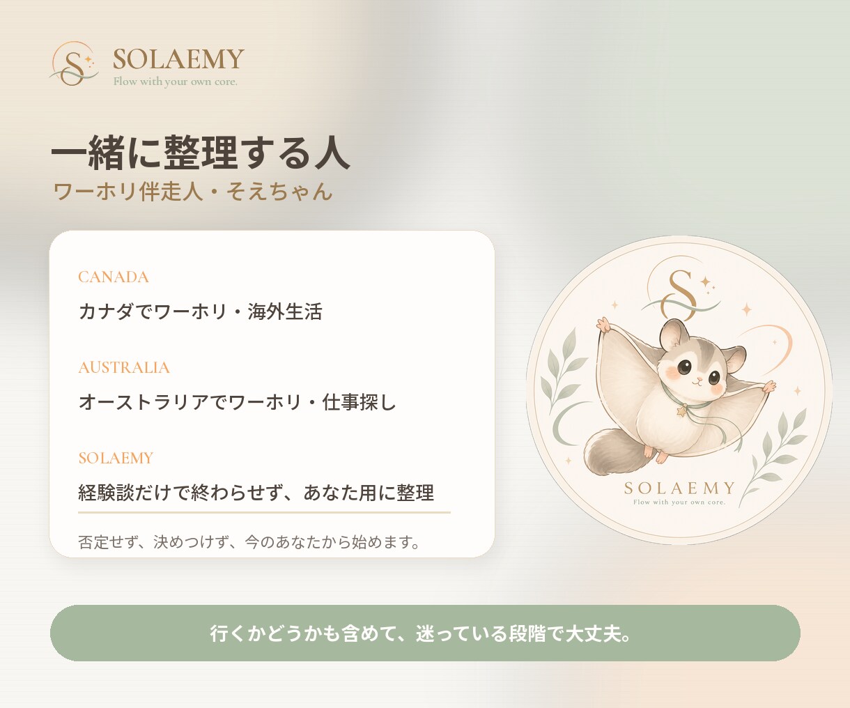 ワーホリの迷いを整理し次の一歩を一緒に決めます 準備度診断つき・60分で現在地と次の一歩を整理 イメージ4