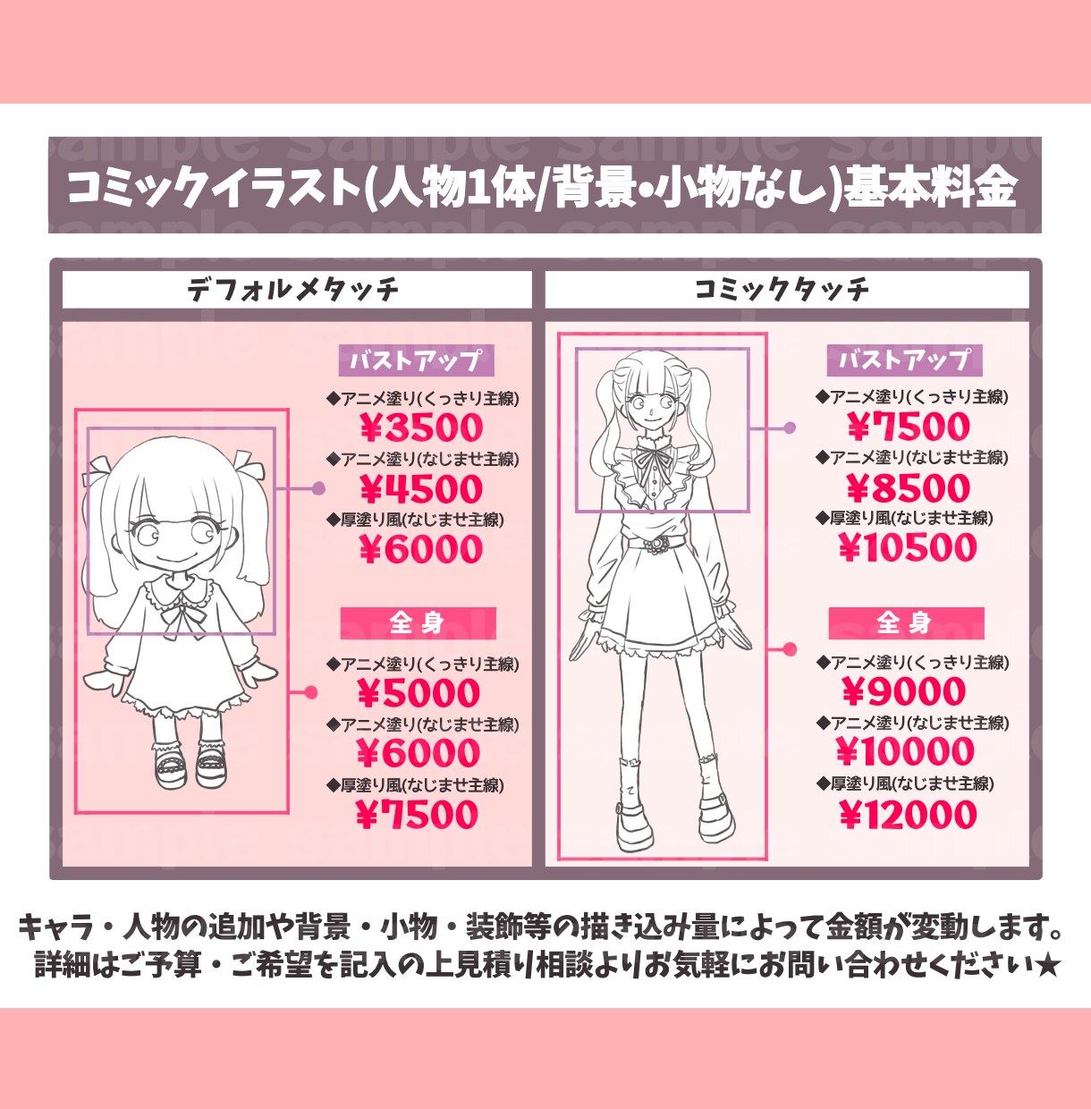 商用OK！お好みのタッチでコミックイラスト描きます 商用利用可＆似顔絵もOK！アイコンやグッズデザインに！ イメージ4