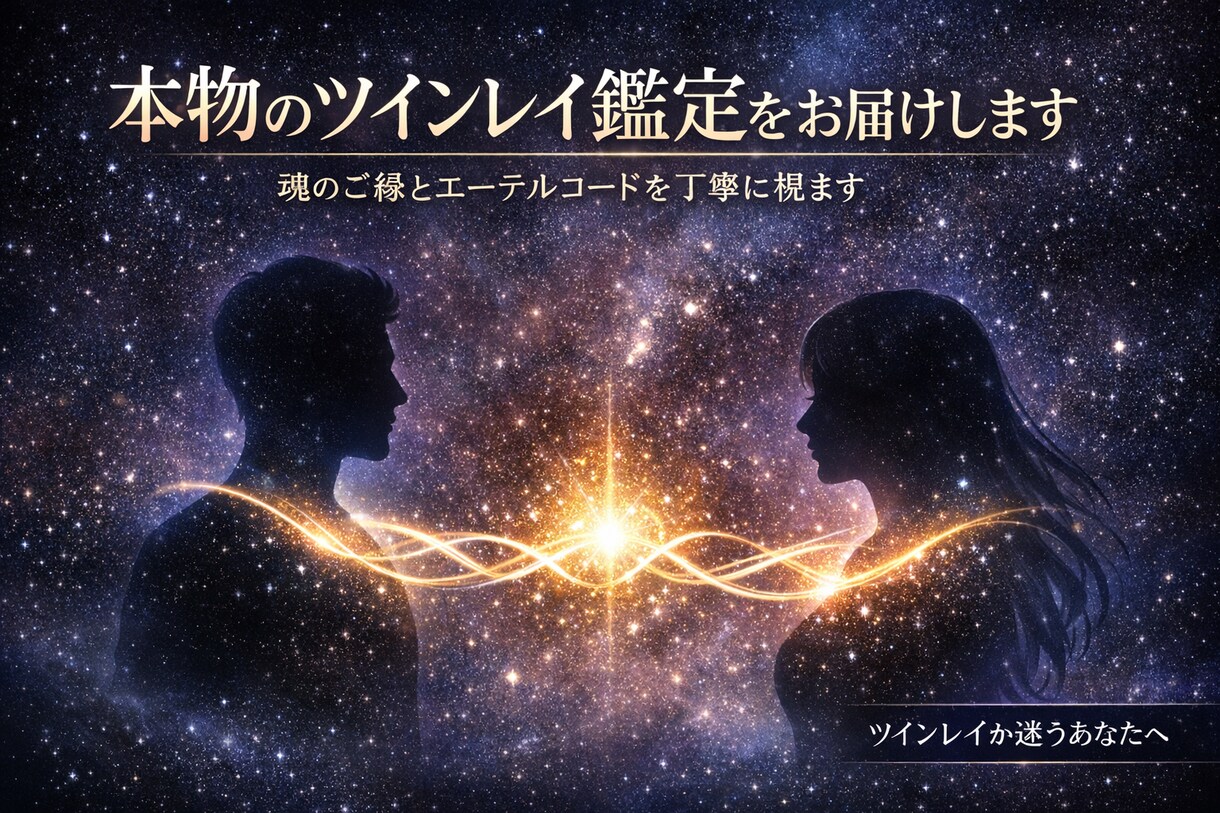 本物の【ツインレイ鑑定】をお届けします 魂の縁コードで本物の絆を読み解く イメージ1