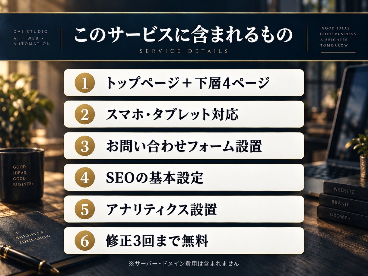 企業・店舗のホームページを制作します 制作例を公開｜構成・文章・スマホ対応まで一括 イメージ5