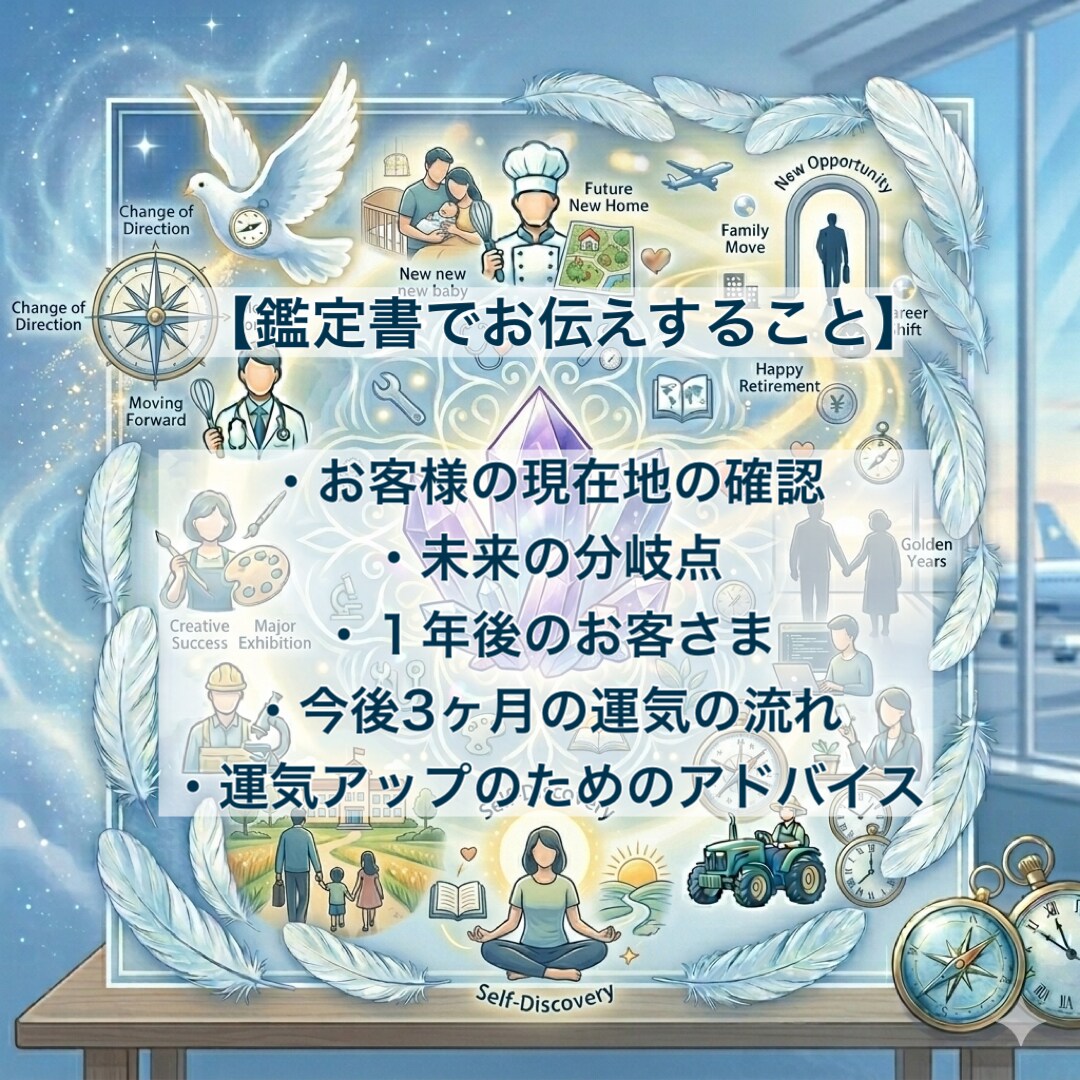 未来航路リーディング　元CAが目的地へご案内します あなたの未来の運気の流れを優しく解読　開運へのアドバイス イメージ3