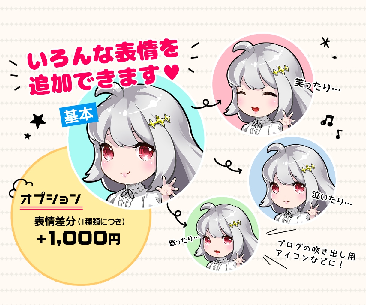 SNS用かわいい＆かっこいいアイコンを制作します 表情差分あり！SNS・ブログ・YouTubeなどに最適です イメージ2