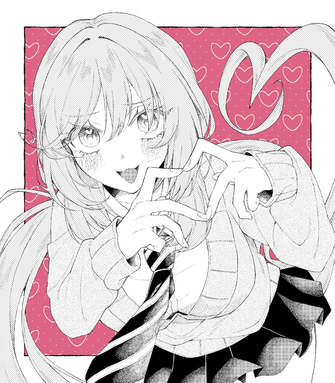 モノクロコミック調イラストをご提供いたします SNS、配信サムネイルなど様々な用途でご活用いただけます！ イメージ3