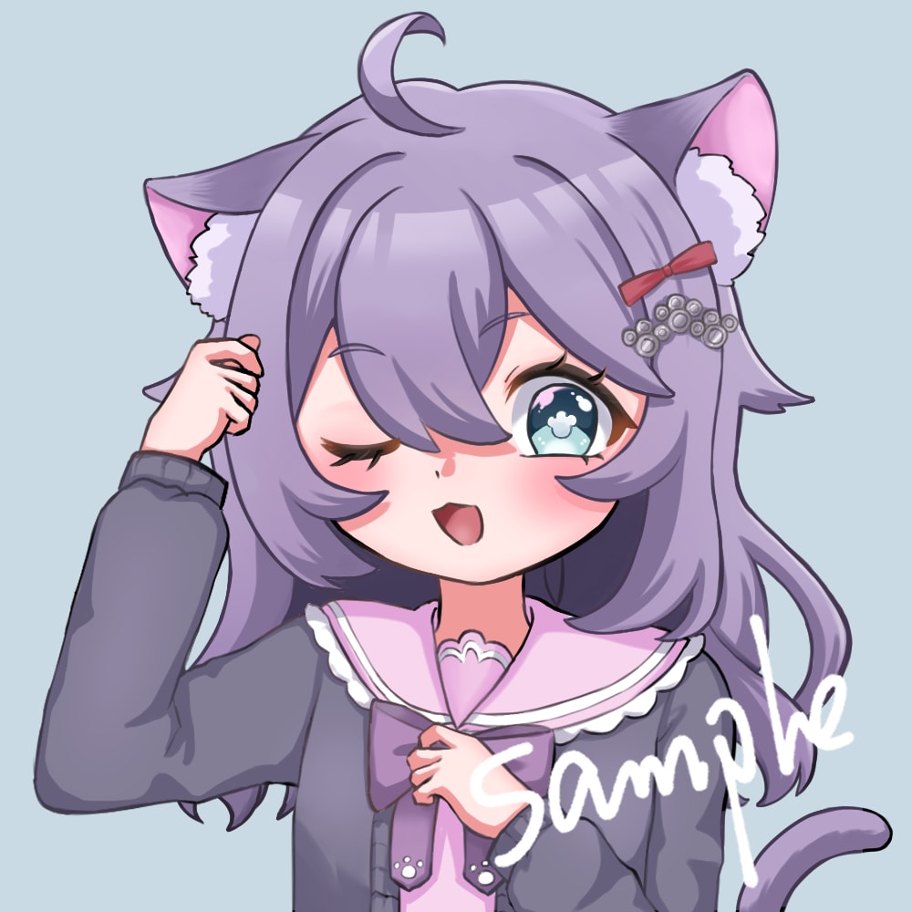 可愛い女の子のアイコンイラスト描きます 何度でも修正OK！SNS・LINE等様々な用途で使用可能！ イメージ1