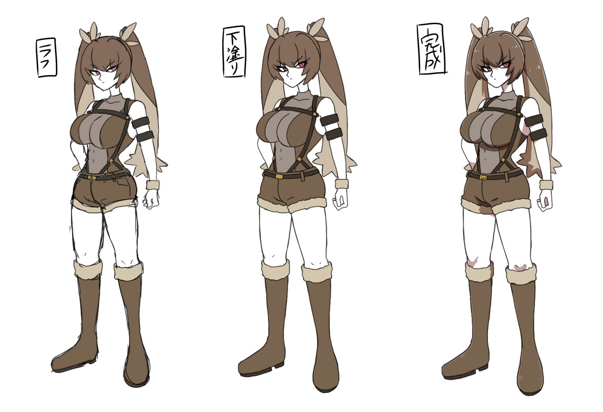 立ち絵作成・キャラクターデザインいたします 表情差分対応・自作ゲームやTRPGなどに！ イメージ3