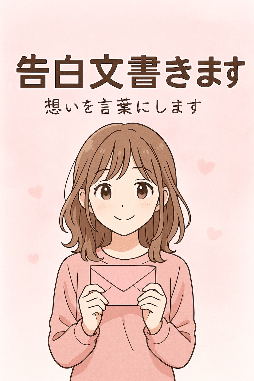 色んな告白文書考えます 「あなたの想い、言葉にします。特別な一通をお届けします。」 イメージ1