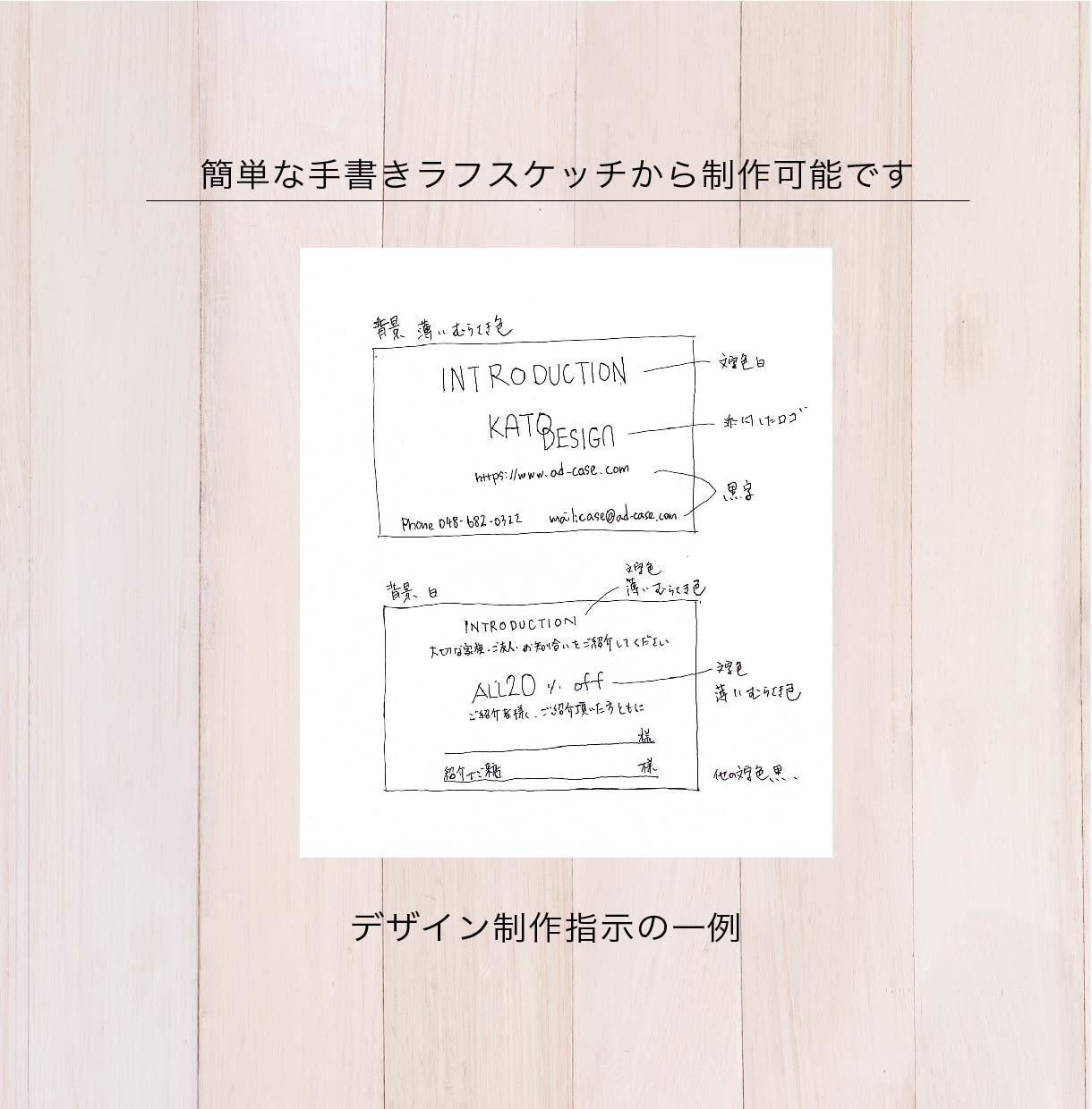 カードサイズの「ご紹介カード」制作しまます ご希望により印刷まで承ります。修正回数無制限 イメージ5
