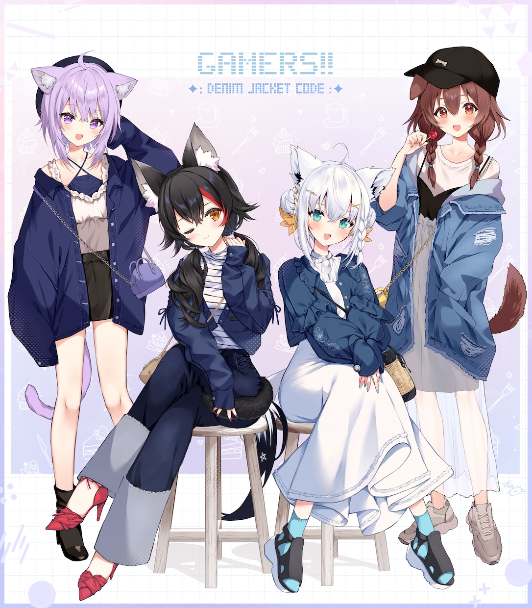 コーデイラスト制作いたします ご希望のテーマで全身コーデ立ち絵イラストを制作︎します︎ イメージ1