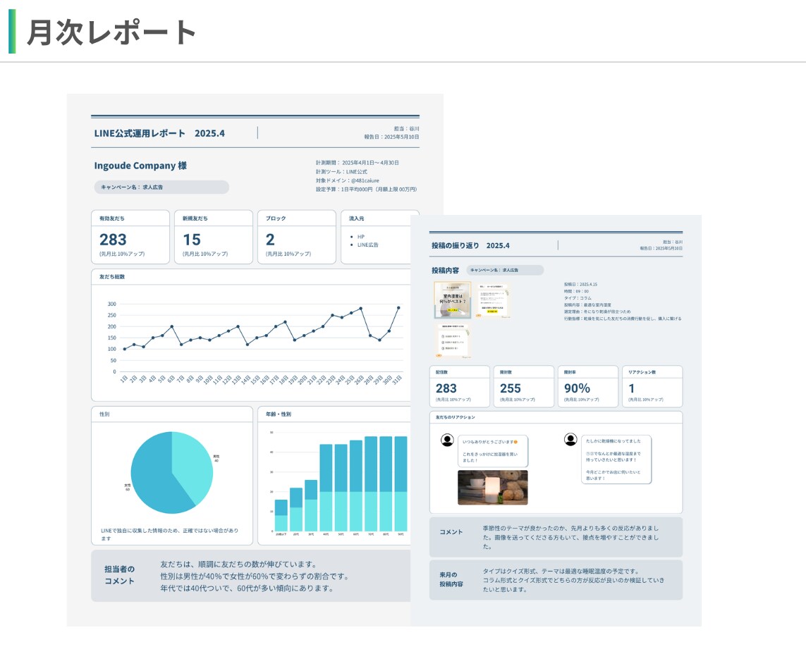 LINE公式の運用代行・分析をいたします LINE公式の運用をまるっとおまかせ！ イメージ5