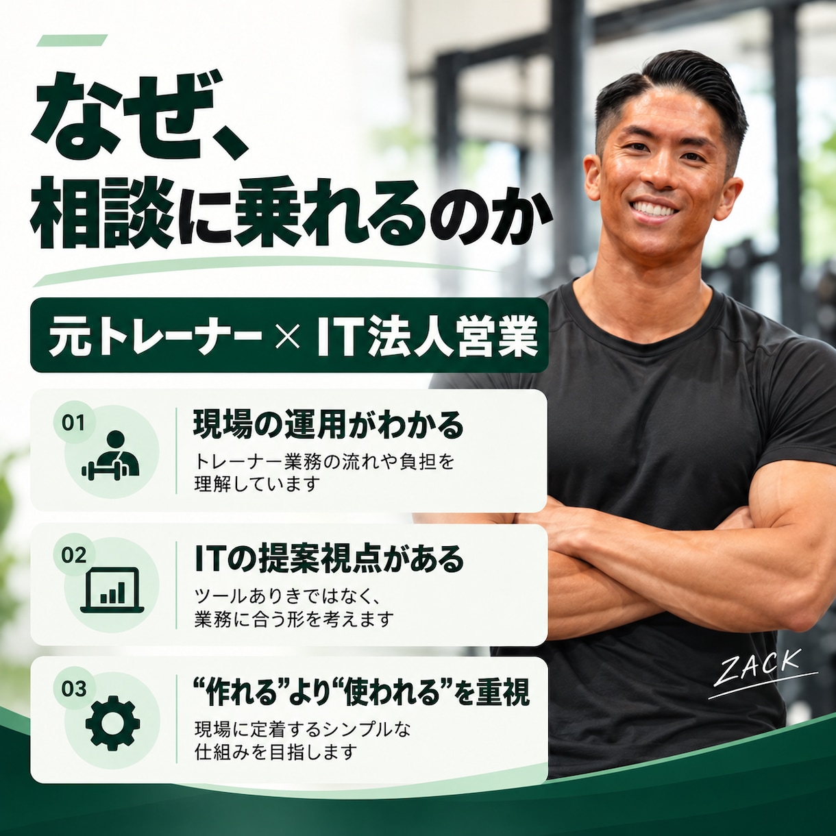 パーソナルトレーナー・ジムの業務をITで整理します 顧客管理・予約・AI活用など、業務に合った改善方法を伴走 イメージ4