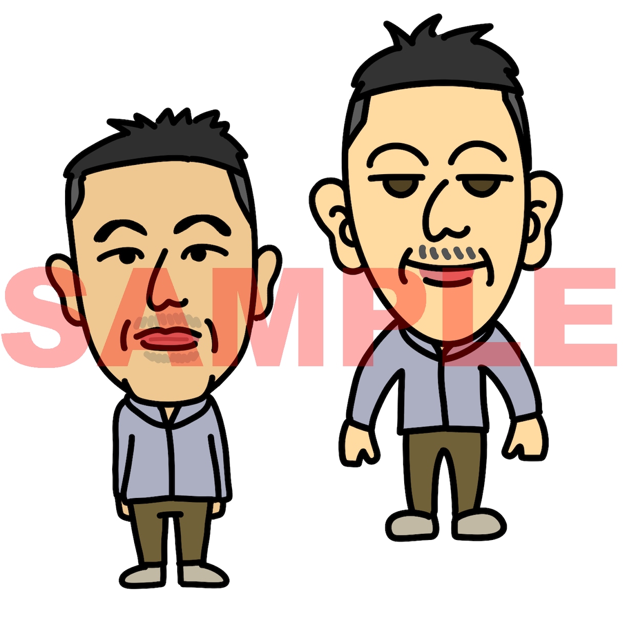 コミカルな似顔絵描きます 納得いただけるまで何回でも修正します！ イメージ2