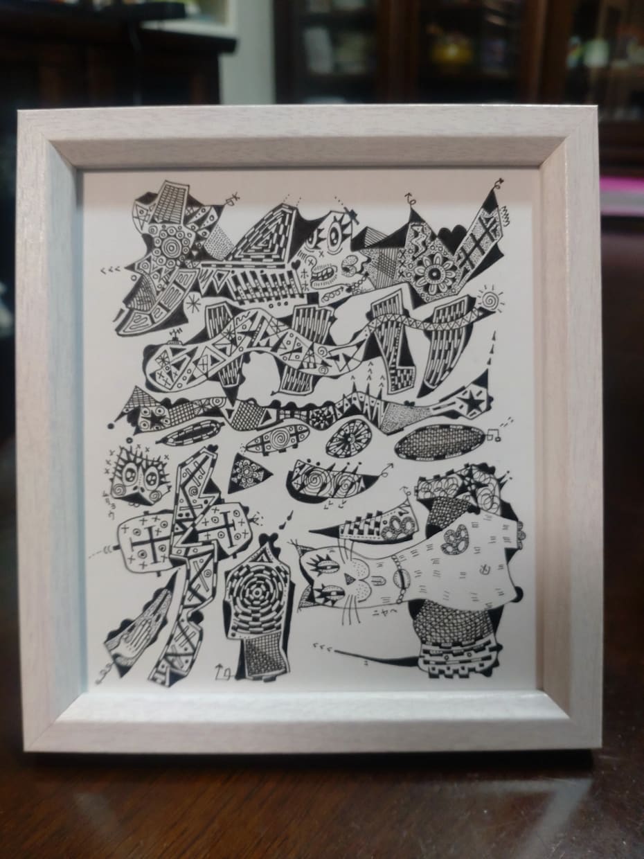 名前・文字・好きな言葉をペン画で描きます あなたの名前をデザイン言葉絵画にしてみませんか イメージ7