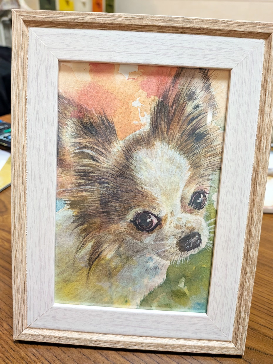 うちの子（ペット）の似顔絵を水彩で描きます お子さまの似顔絵を特徴をとらえて丁寧に水彩画にします イメージ1
