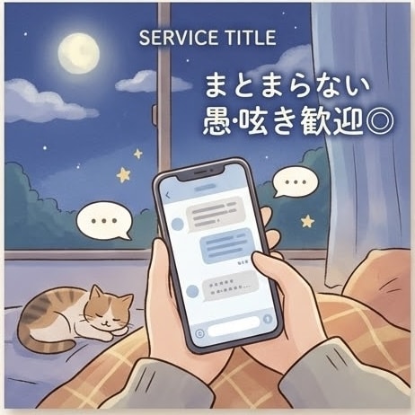 まとまらない愚痴歓迎◎人見知りが静かに寄り添います うまく書けなくて大丈夫。あなたの呟きを静かに受け止めます。 イメージ1