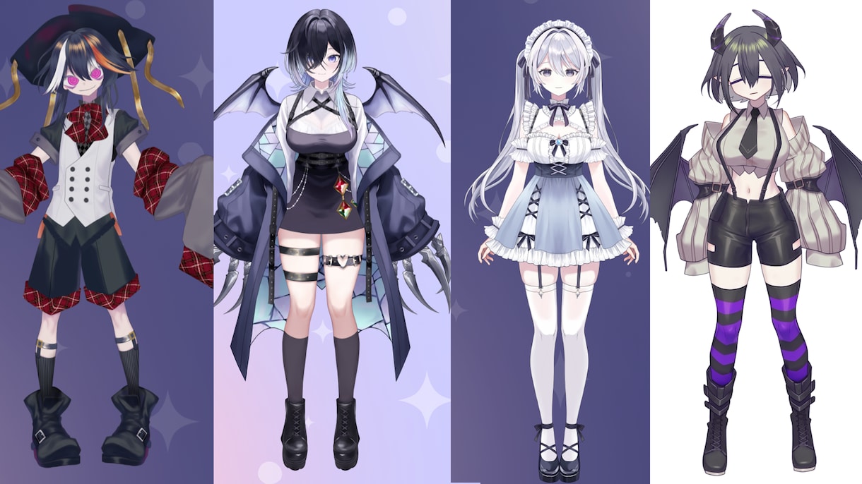 イラスト制作込み・VTuberモデル作成します イラスト作成～モデリングまで一括受注【SD・背景も対応可能】 イメージ1
