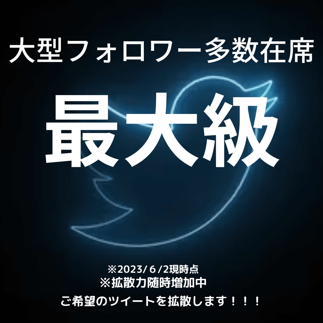 総合計【約１１０万人超え】のグループで拡散します 大型フォロワー多数在席の拡散グループで貴方のツイートを拡散！ イメージ2