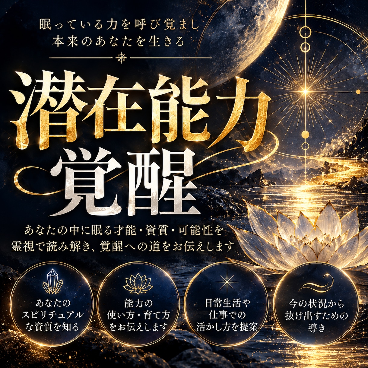 あなたの潜在能力覚醒のためのリーディングをします 魂に眠る才能や能力を読み解き、覚醒への道を探ります イメージ1