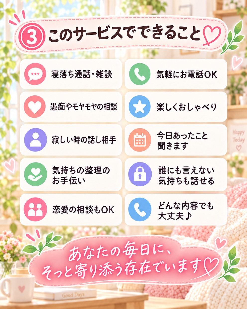 女性の方限定｜低音イケボが楽しく雑談、相談乗ります とにかく誰かと電話したい方。楽しくお話しましょ♪ イメージ3