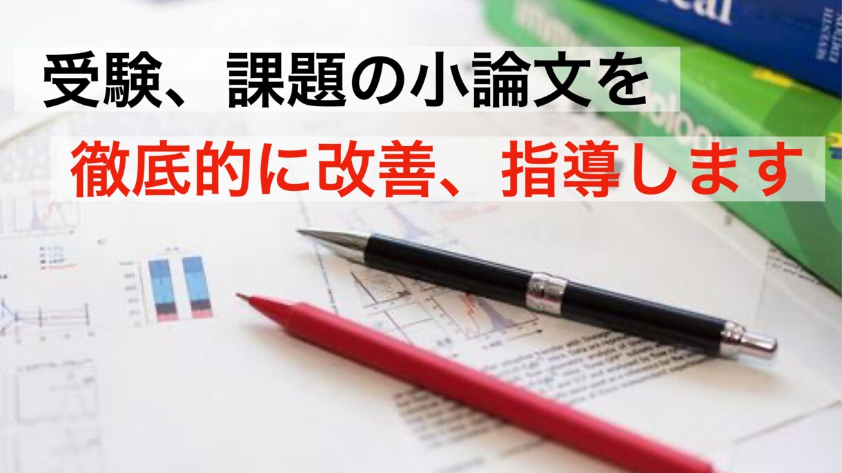受験、課題の小論文を採点し、改善案を提案します 読み手に一目置かれる存在にさせる イメージ1