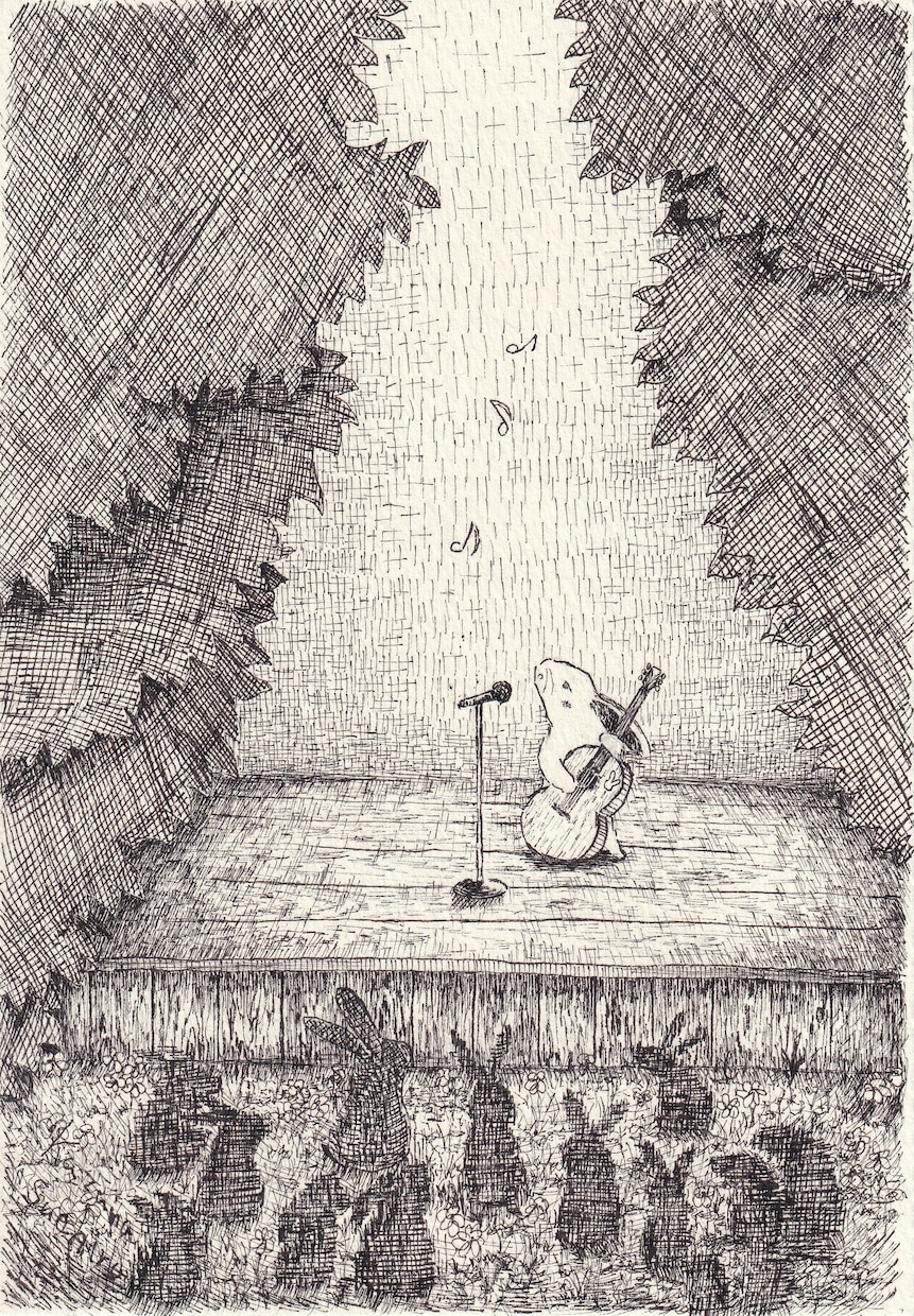 絵本作家が描くペン画イラスト20×20cm作ります 会社案内や広告、ポスター、プレゼントにもおすすめです。 イメージ2