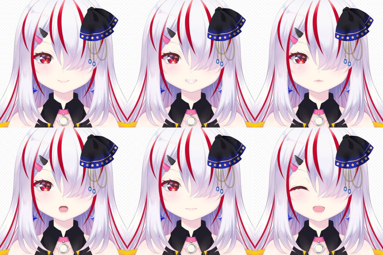 Live2D用イラスト制作からモデリング迄致します 商用可！キラキラした瞳がポイント☆Vtuberデビューに！ イメージ5