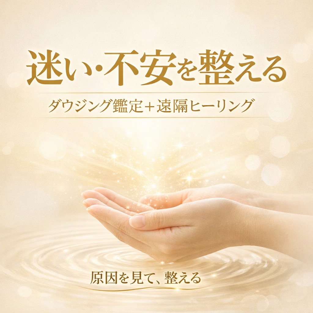 不安迷い解消、ダウジング鑑定×遠隔ヒーリングします 今の流れを変えたい方へ、心の乱れを整える優しいヒーリング イメージ1