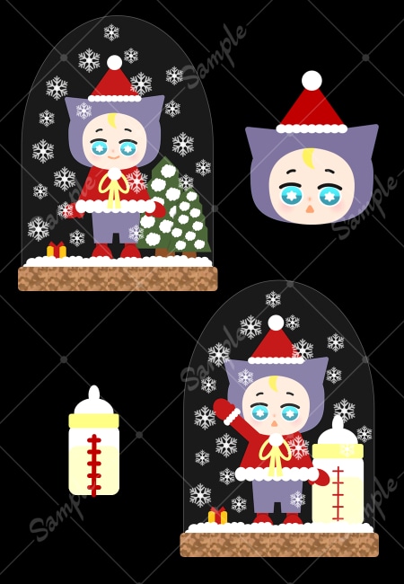 商用利用込！クリスマス量産ミニキャラ描きます ★Vtuberさんにおすすめ！アクリルグッズにもピッタリ★ イメージ6