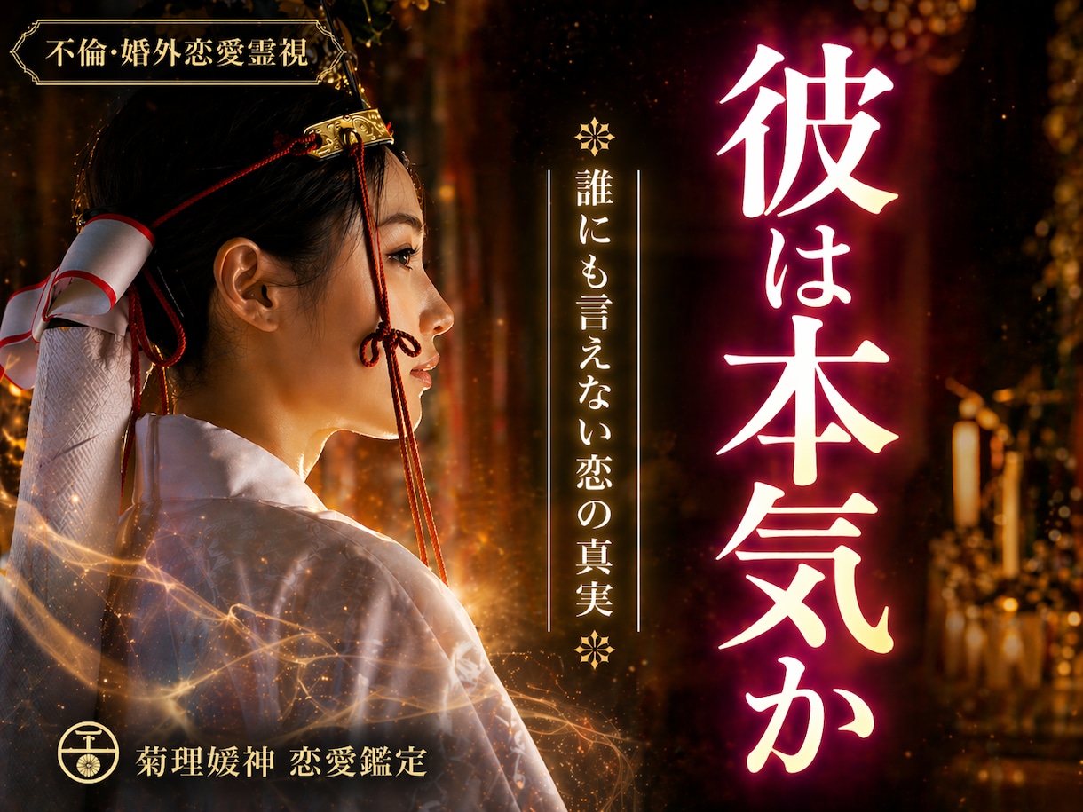 不倫・浮気♡秘密の恋の悩み⛩【長文霊視鑑定】します 不倫/恋愛霊視/相手の気持ち/復縁/あなたを好きな人 イメージ2