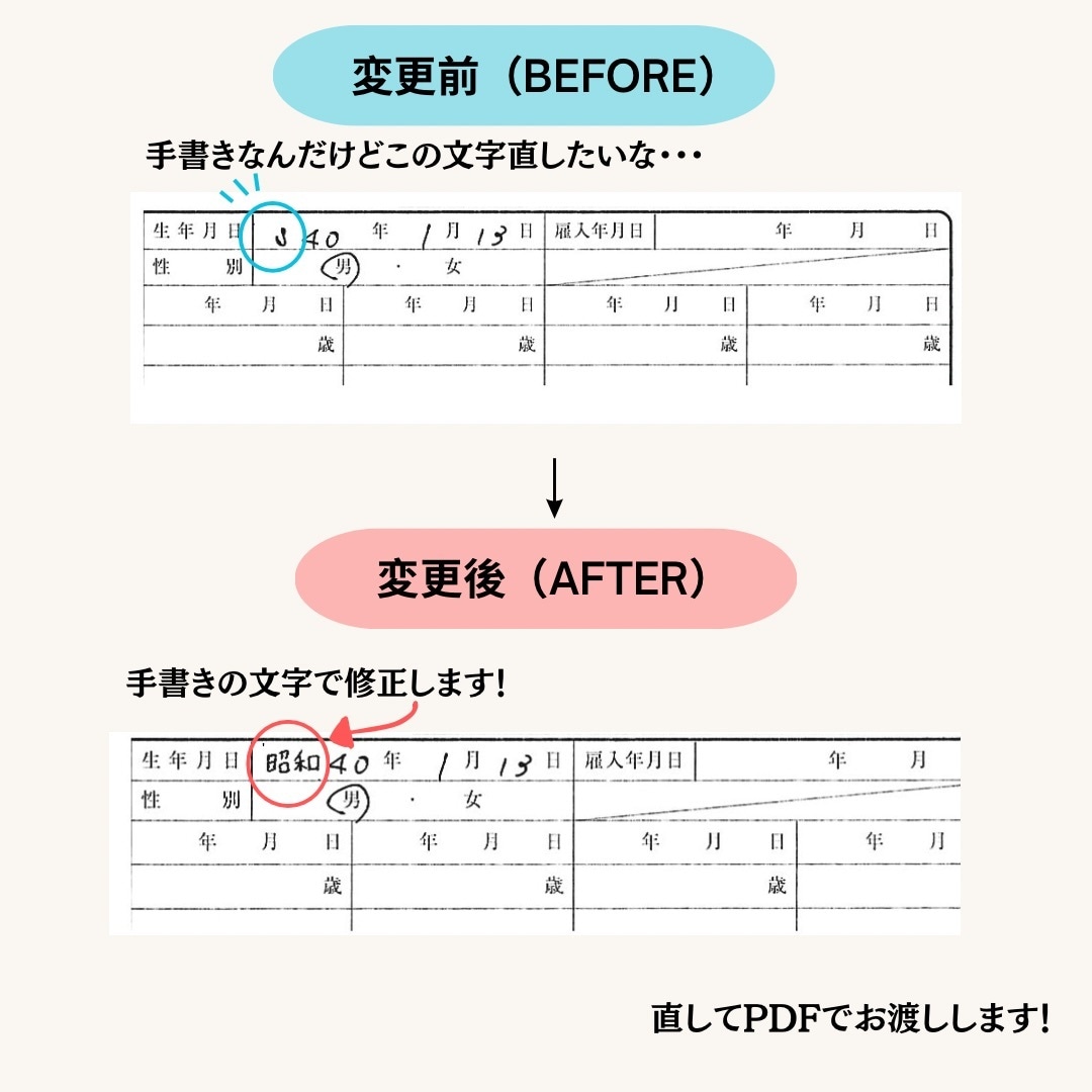 スキャンしたPDFの画像修正・不要部分削除します 編集できない画像PDFの不要な箇所削除、、濃さ調整など イメージ3