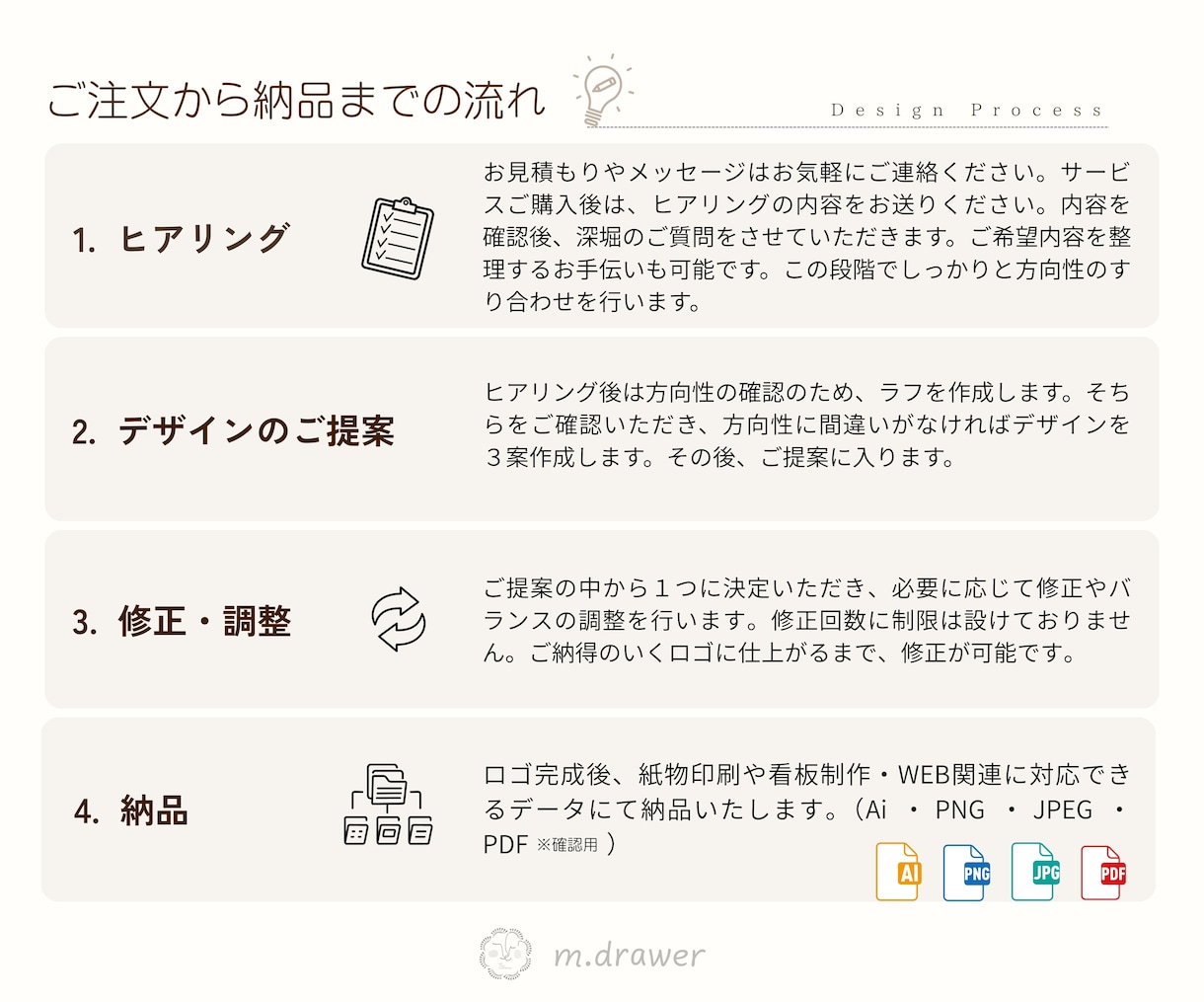 手描きの線画イラストで優しい癒しのロゴを制作します 動物・野菜・他/シンプルほっこり♪商用利用可/AIデータ込み イメージ10
