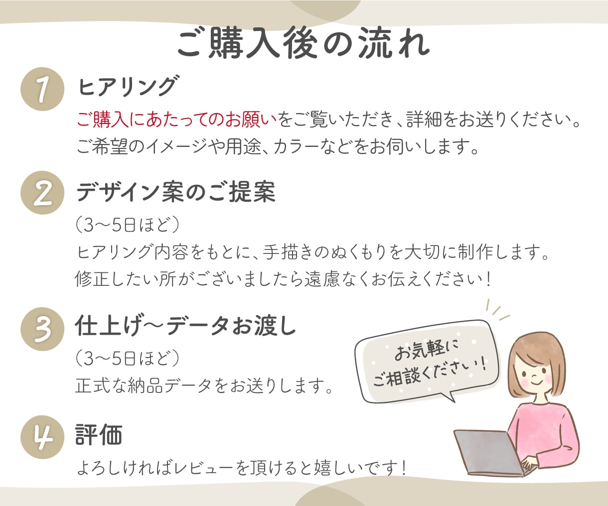 親しみやすい手描きロゴをお作りします 想いや雰囲気をくみ取り、あなたらしいロゴに イメージ9