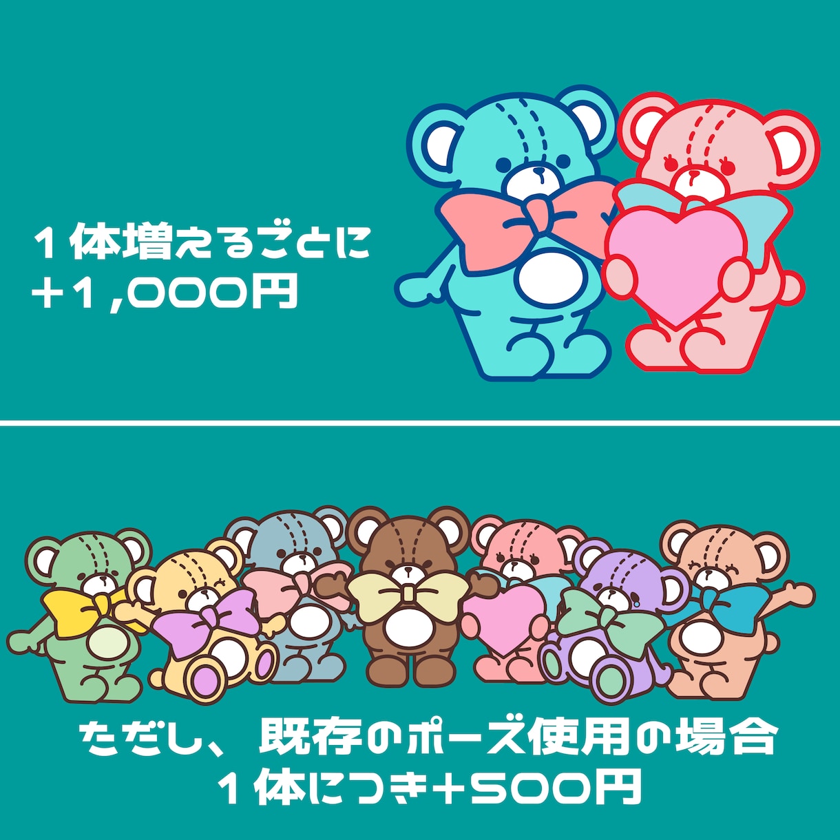 動物キャラクターイラスト描きます 選べる差分1枚500円〜商用利用OK イメージ3