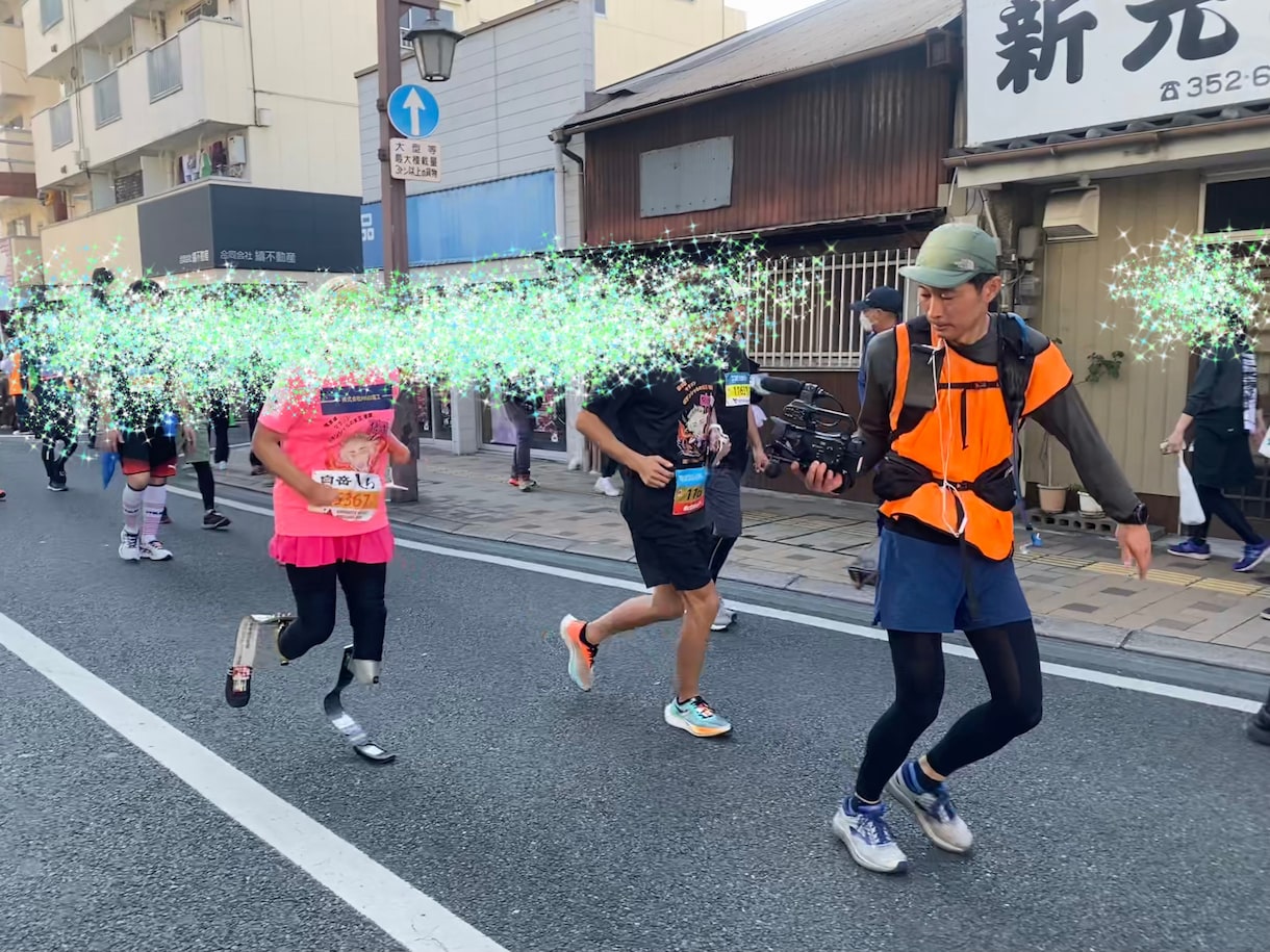 マラソン大会でランナーに並走しながら動画撮影します マラソン経験ありの現役プロカメラマンが並走 イメージ1