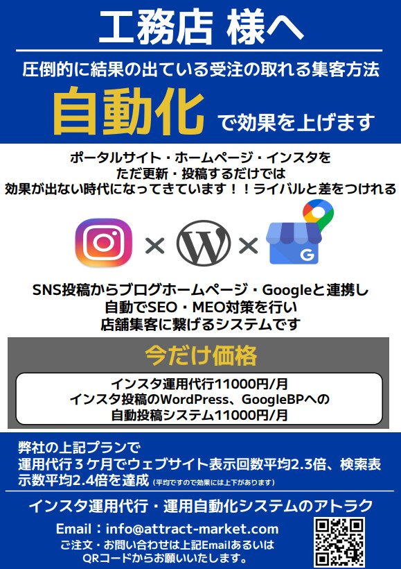 インスタ投稿するだけで集客します インスタ投稿からGoogleまで連携（Google登録者） イメージ1