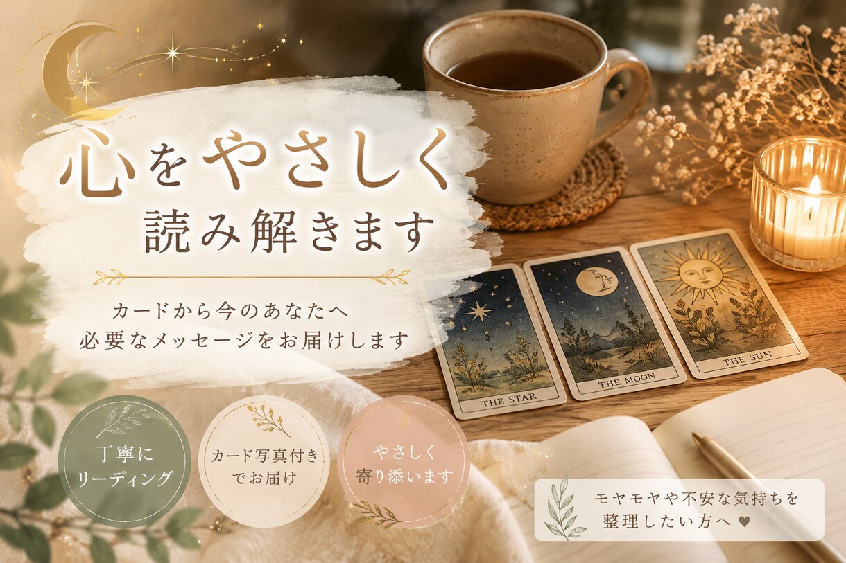 あなたに必要なメッセージをお届けします モヤモヤした気持ちを整理し、自分らしい一歩へ導きます イメージ1