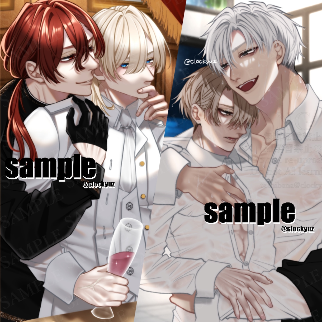 BL小説表紙/音声作品ジャケットなど◆制作します 小説、同人誌の表紙/同人音声作品ジャケットイラストなど◆ イメージ1
