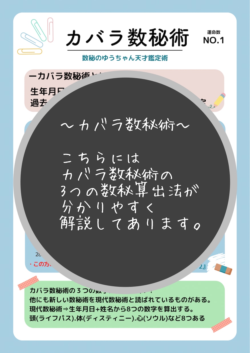 占いのやり方｜数秘術｜才能開花の話し方も伝えます 即❗️実践⇒ ☪️カバラ数秘術資料｜電話占いや相談に特化｜