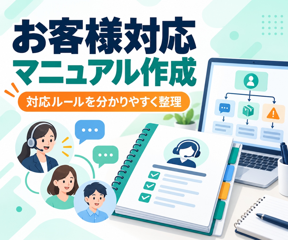 お客様対応マニュアルを分かりやすく作成します 対応方針と返信ルールを現場で使える形に整理 イメージ1