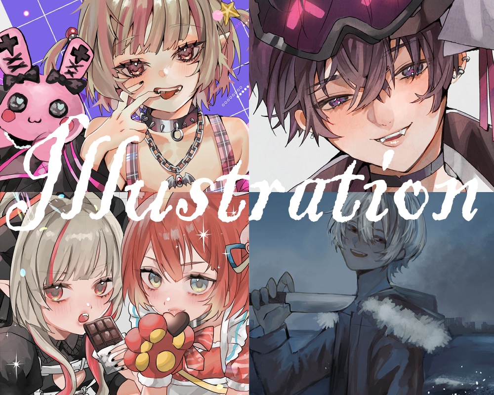 儚い＆可愛いイラスト描きます 動画サムネイル・配信・グッズ・Vtuber イメージ1