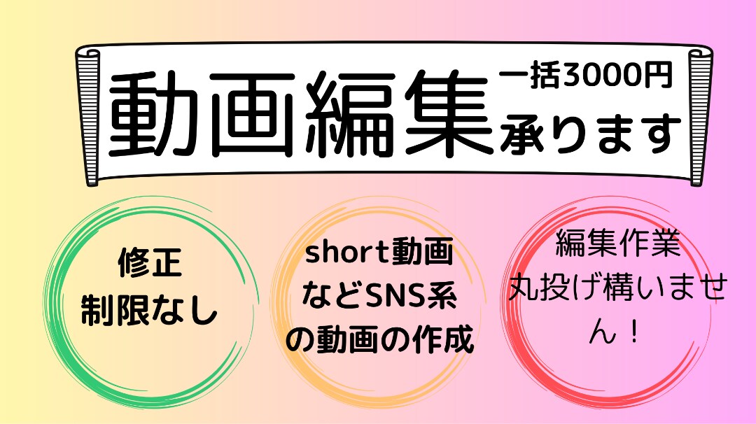 動画の編集、short動画を作らせていただきます canva adobe等を使用して編集させていただきます。 イメージ1