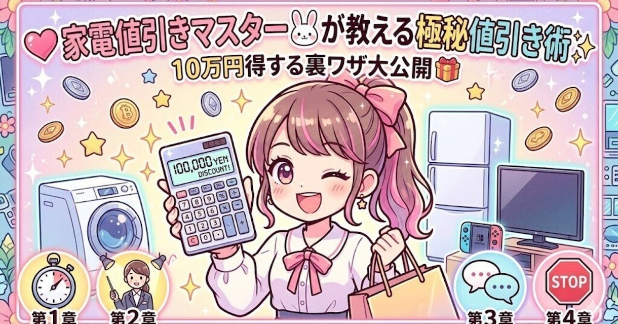 家電値引きマスターの私が「極秘値引き術」教えます 【悪用厳禁】量販店が泣いた！得する裏ワザ大公開ノウハウ イメージ1