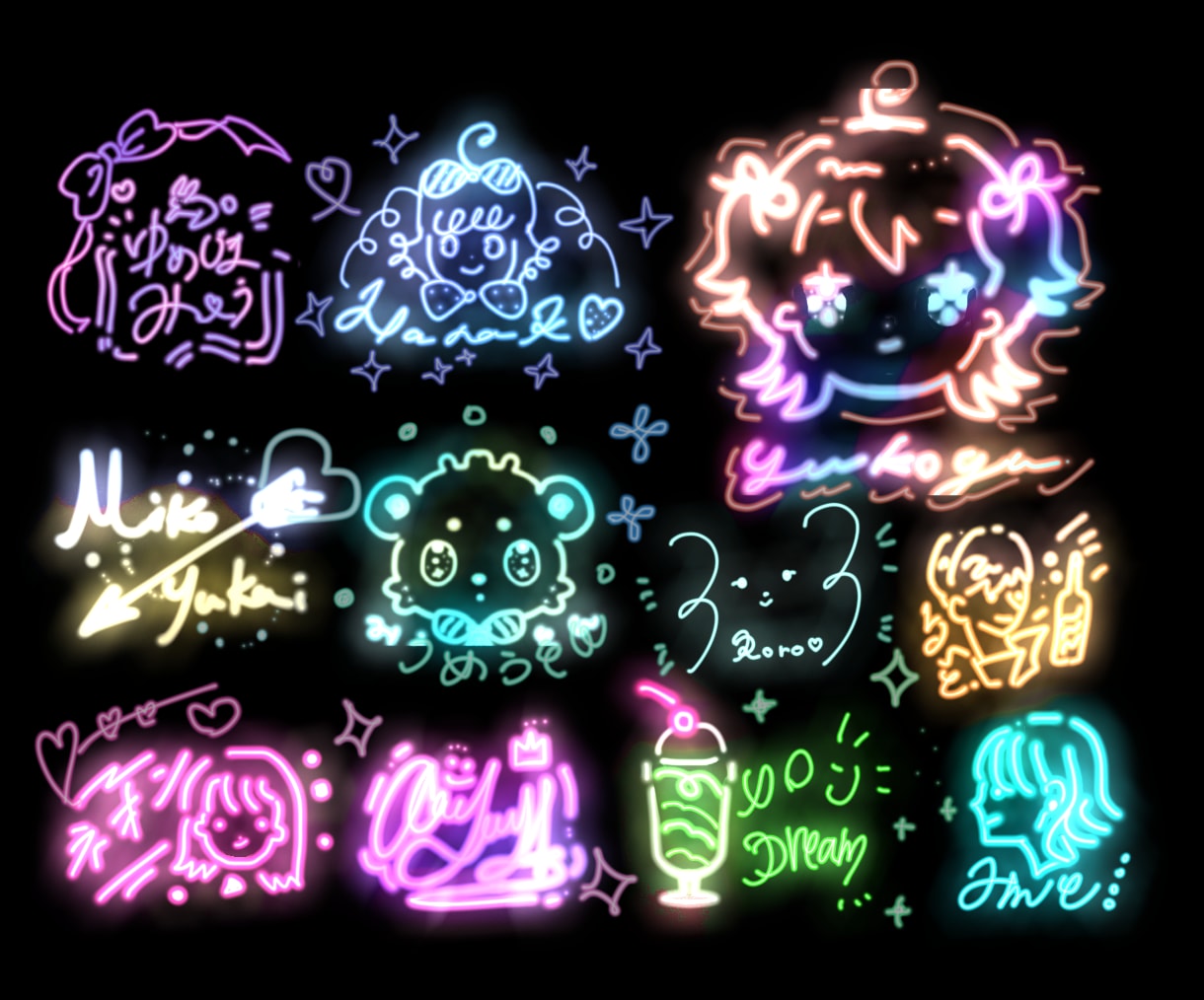 Vtuberの方など！目を引くサイン作成します Vtuberや配信者様など！キラキラと目を引くサインを！ イメージ1