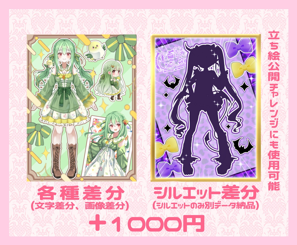 商用利用◎オリジナル立ち絵公開画像制作します キャラクターを引き立てるデザインを制作します！！ イメージ2